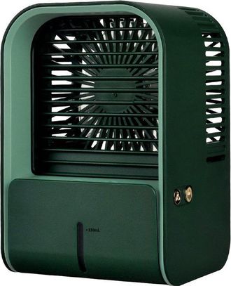 No Brand Aire Acondicionado Port&aacute;til - Ventilador De Escritorio Creativo - Humidificador Recargable - Mini Refrigerador (verde) [clase Energ&eacute;tica A]
