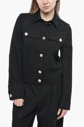 Ferragamo Overshirt Sahariano in Lana Salvatore Ferragamo