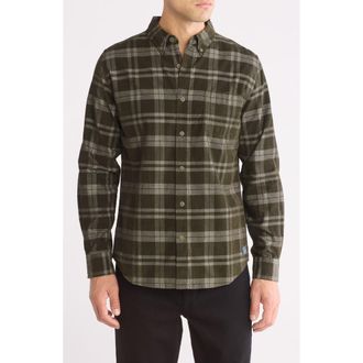 Weatherproof Plaid Corduroy Button-Up Shirt in Forest Night at Nordstrom Rack, Size Xx-Large