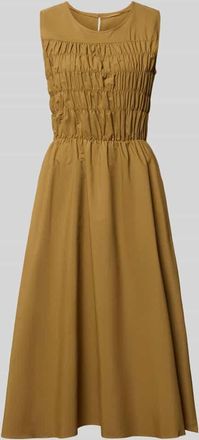 Soyaconcept Midikleid mit V-Ausschnitt Modell NETTI in Khaki, Gr&ouml;&szlig;e XXL