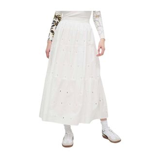 Desigual Rokken, Dames, Beige, XS, Katoen, Vicenza Midi Rok