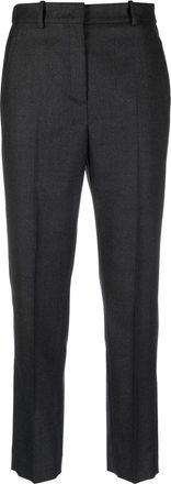 Incotex cropped straight-leg trousers - women - Cotton/Virgin Wool - 38 - Grey