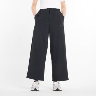 New Balance Donna NB Grey Wide Pant in Nero, Nylon, Taglia S