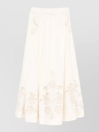 Forte_Forte embroidered cotton a-line skirt