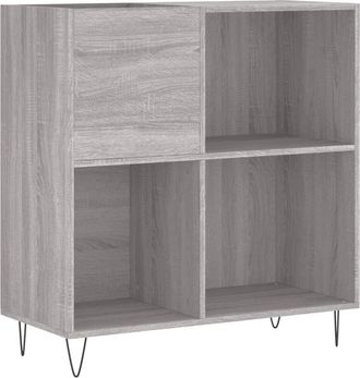 vidaXL Vidaxl - Mueble discos madera contrachapada gris Sonoma 84,5x38x89 cm