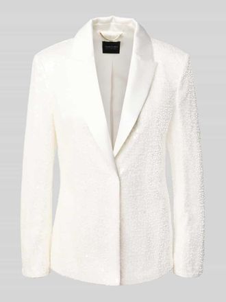 Marc Cain Blazer mit Paillettenbesatz und Reverskragen in Offwhite, Gr&ouml;&szlig;e 34