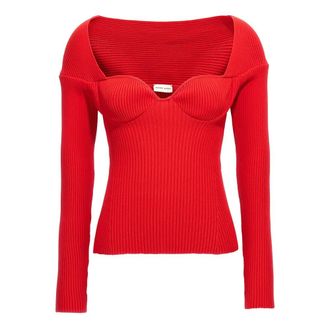 Magda Butrym Round-neck Knitwear, female, Red, 2XS, 06 Jumper