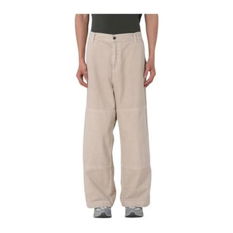Carhartt Work in Progress Wide Trousers, male, Beige, W31, Beige Relaxed Fit Trousers