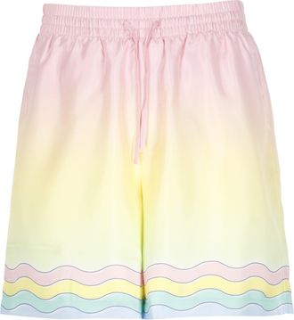 Casablanca Multicolor Dance Silk Bermuda Shorts