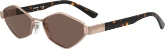 Moschino Mol 101/S Zonnebril - Dames - Zonnebrillen - Geel - 57 MM - Accessoires