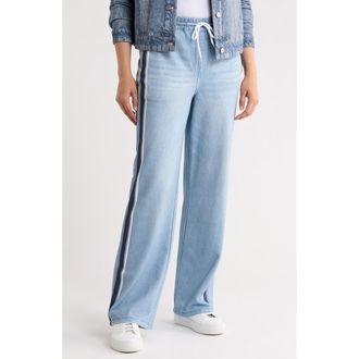 ECRU Stripe Track Pants in Light Wash at Nordstrom Rack, Size X-Small