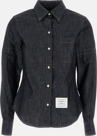 Thom Browne Dark Blue Denim Shirt