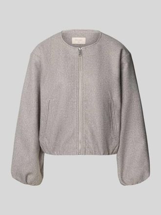 Freequent Jacke mit Rundhalsausschnitt Modell Yanna in Hellgrau, Gr&ouml;&szlig;e XXL