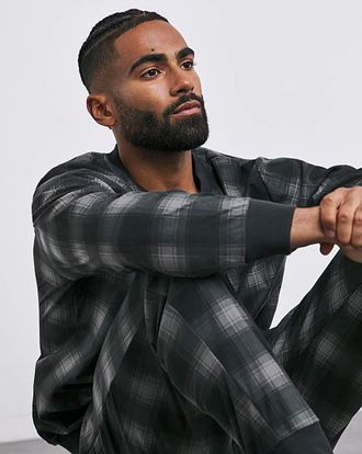 Jacamo Fleece Check Lounge Set