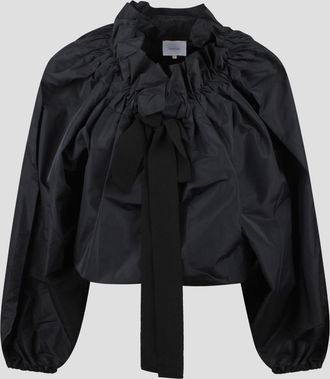 Patou Ruffled High-neck Blouse