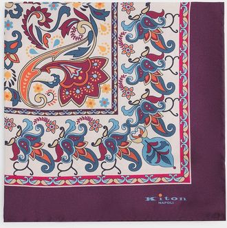 Kiton Men & apos;s Silk Multicolor Paisley Pocket Square