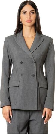 Actualee Giacca doppiopetto - - Jackets - Donna - Grigio - L