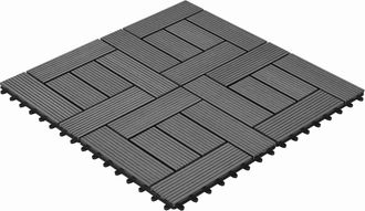 vidaXL Tile De Decking 22 Uds. Gris 30 X 30 Cm Wpc Vidaxl
