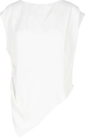 ottod'Ame Overhemden, Dames, Wit, S, Asymmetrische Crêpe Top