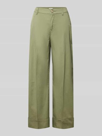 s.Oliver Red Label Wide Leg Culotte aus Baumwoll-Mix in Khaki, Gr&ouml;&szlig;e 34