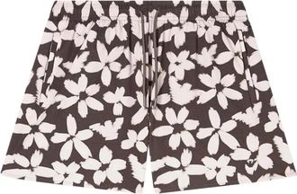 Emporio Armani Floral Aigle Zwemshorts - Heren - Strandmode - Bruin - M - Badmode