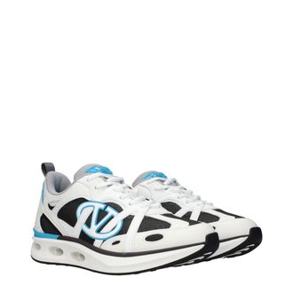 Valentino Garavani Mens White Fabric Athletic Sneakers