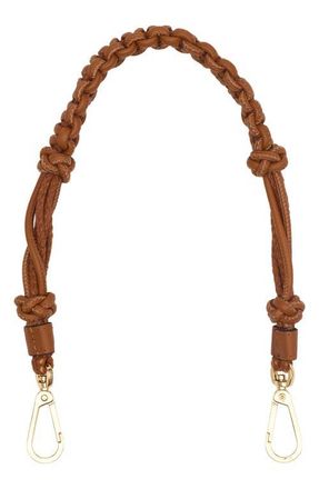 Hammitt Short Knotted Leather Strap in Cocoa/Gold at Nordstrom