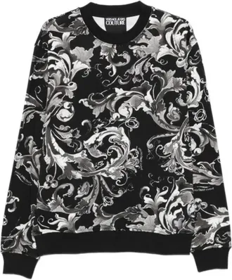 Versace Jeans Couture Black Printed Sweatshirt
