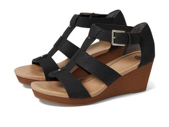 Dr. Scholls Barton Womens Shoes Black Ventura Snake Print : 8 M, Synthetic