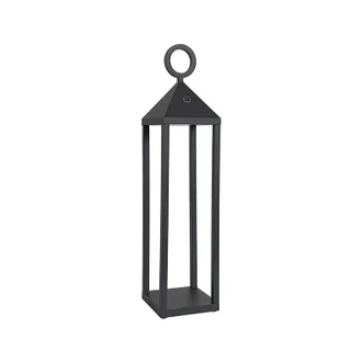 Rossini Illuminazione Rossini Illuminazione - Lanterna Moderna Pic Nic A Led Da 2,2w Ip54 Ricaricabile E Dimmerabile H. 47cm Antracite