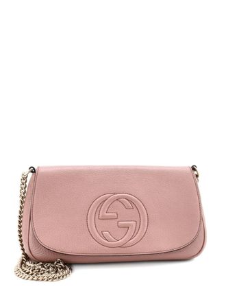 Gucci Soho Chain Leather Medium crossbody bag - Toni neutri