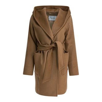 Max Mara Belted Coats, female, Brown, S, Rialto Robe Coat