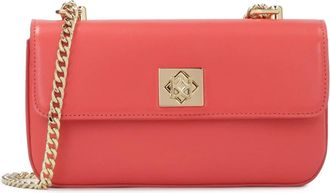 Kazar Kleine roze kettinghandtas - Dames - Schoudertassen - Roze - ONE Size - Leer - Tassen