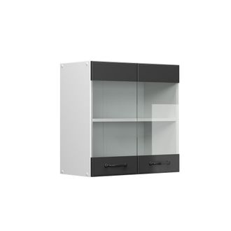Vicco Armario De Cocina Con Vidrio R-line, Antracita Casa De Campo, 60 Cm