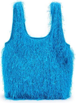 Dries Van Noten Fringed Leather Tote bag - Turquoise - One Size