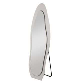 Oresteluchetta Espejo de pie led mdf blanco y metal negro 160x83x33 cm