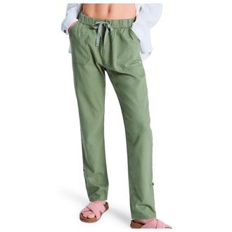 Roxy On The Seashore Linen Cargo Trousers Freizeithose f&uuml;r Damen | gr&uuml;n