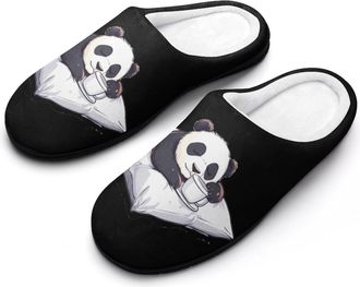 Generic Panda Bear Animal Sleep Womens Slippers Warm House Slippers Indoor House Shoes with Anti-Skid Rubber Sole
