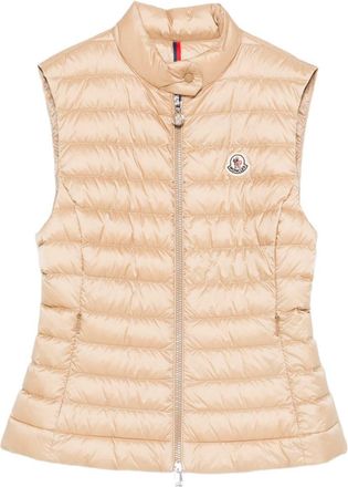 Moncler Zip-Up Quilted Gilet With Logo