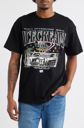 Icecream Store Front Cotton Graphic T-Shirt in Black at Nordstrom, Size Xx-Large