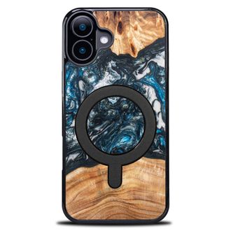 OEM Funda &Uacute;nica Bewood Para Iphone 16 Plus - Planetas - Tierra Con Magsafe