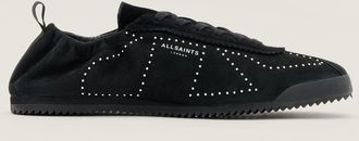 AllSaints Leather Kenny Studded Leather Runner Trainers, Size: UK 4/ US 7/ EU 37