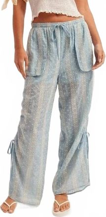 Hem & Thread Mesa Embroidered Pants In Blue