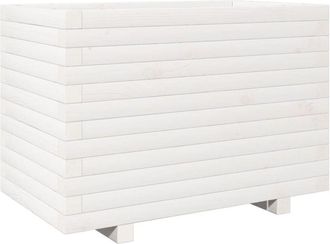 vidaXL Garden Planter White 70x40x49.5 cm Solid Wood Pine Vidaxl