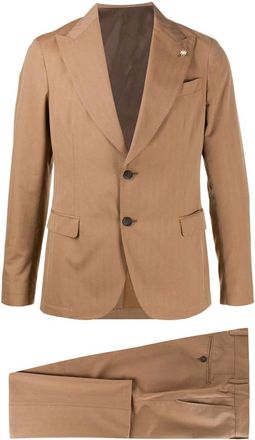 Manuel Ritz 24 Abito Biscotto Rever Lancia+gilet - Heren - Business pakken - Beige - L - Leer - Kostuums