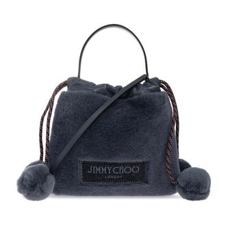 Jimmy Choo London Tassen, Dames, Blauw, ONE Size, Leer, Drawstring Pouch
