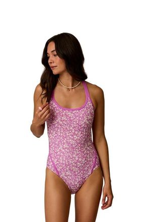 Carve Designs York One Piece in Fleur W. Violet at Nordstrom, Size X-Large