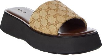 Gucci Gg Canvas Platform Sandal
