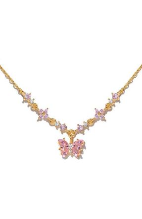 Girls Crew Flutter Love Necklace in Gold at Nordstrom