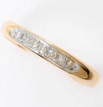 C&A Pink Gold White Gold Pink Gold (18K) White Gold (18K) Band Ring (Pre-Owned)